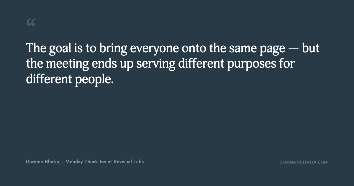 Moday Check In Monday Check-Ins at Revisual Labs | Gurman Bhatia